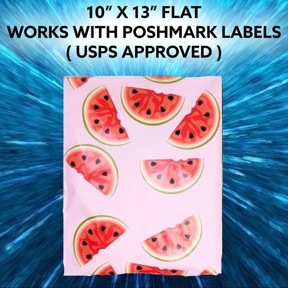 50 10X13  Watermelon Poly Mailers CLEARANCE - Picture 3 of 8